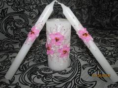 Свадебные свечи «Розовые лилии»