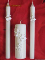 Свадебные свечи «Элегантность» в белом цвете