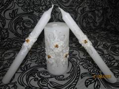 Свадебные свечи «Белые лилии»